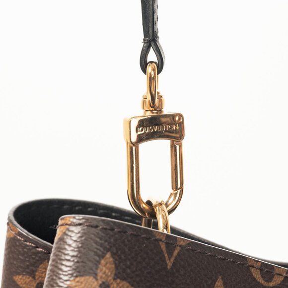 Louis Vuitton NeoNoe MM Monogram Canvas & Black Leather Bucket Bag - Picture 9 of 15